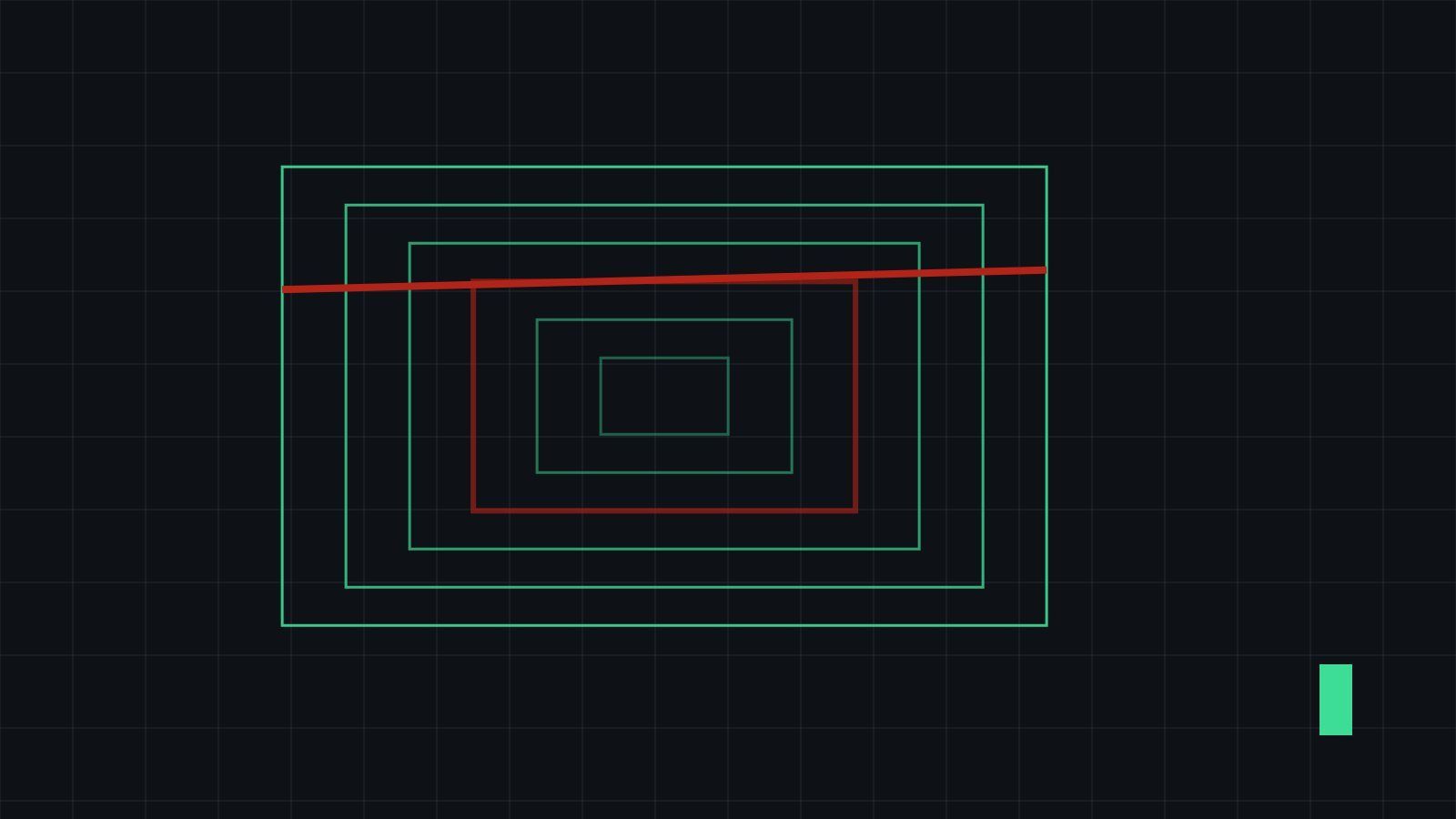 Ilustración abstracta de formas geométricas para la sección Ciberseguridad