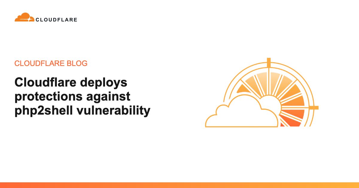 Portada del blog de Cloudflare sobre las protecciones contra la falla php2shell